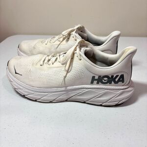Hoka One One Arahi 7 Mens 12D Running Shoes White Sneakers Gym Crossfit